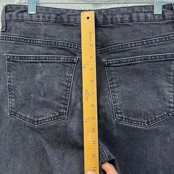 Topshop Moto Black Denim Jamie Jeans with Tassle Hem Sz. 30 - Picture 10 of 12